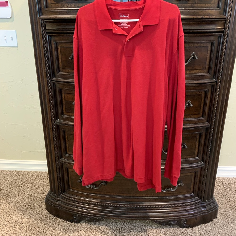 L.L. Bean Men's Red Polo Shirt